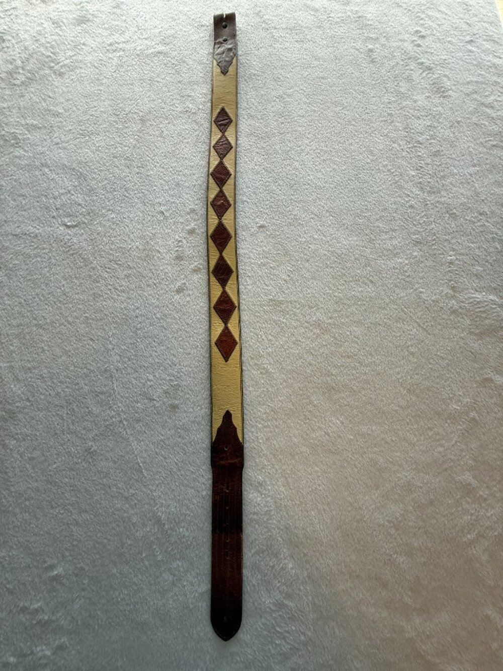 Vintage Tony Lama Western Style Lizard Skin Belt Blank- Blank only, no buckle.